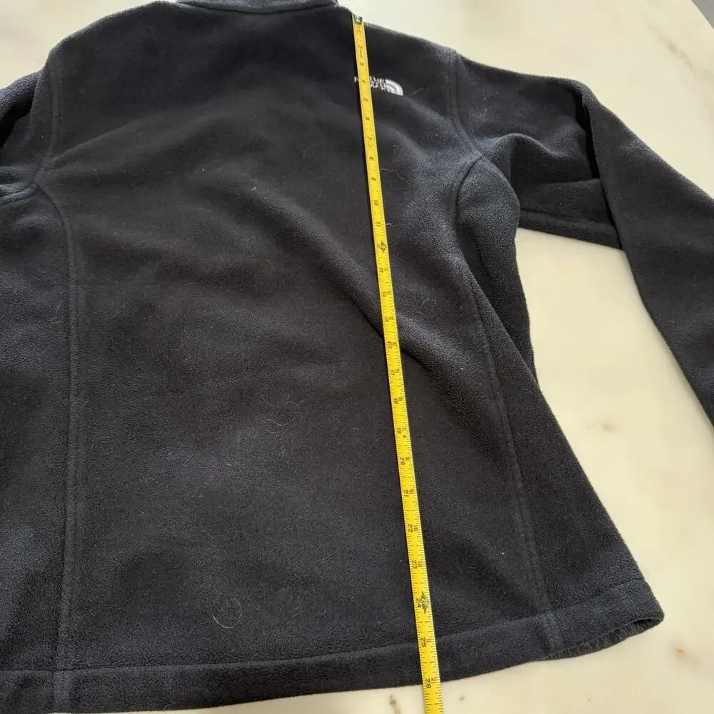 The North Face Mens M TKA 100 Glacier Full Zip Fleece Jacket Black